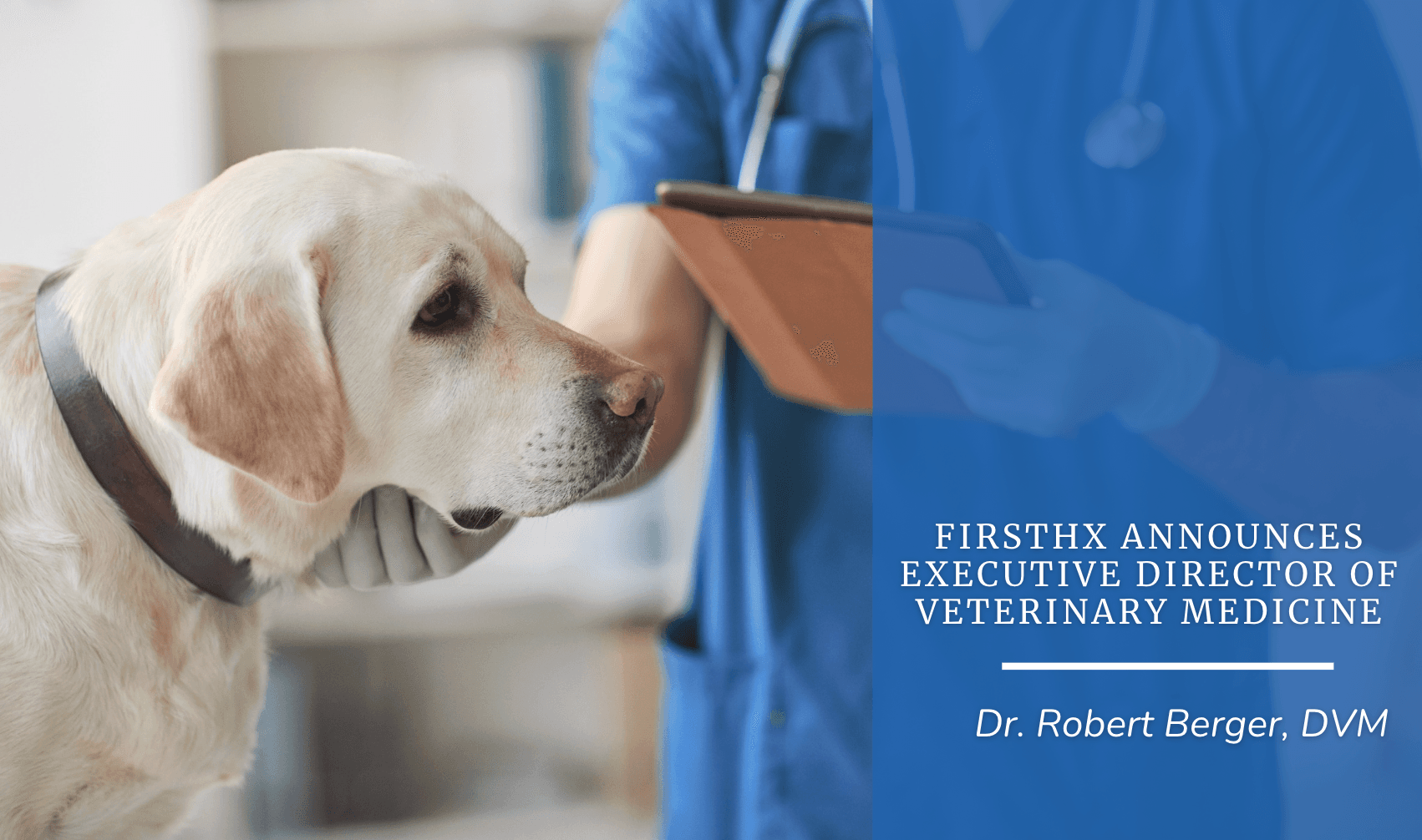 FirstHx Appoints Dr. Robert Berger, DVM as Executive Director of Veterinary Medicine